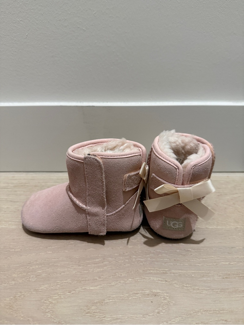 UGG Pink Baby Bow Booties